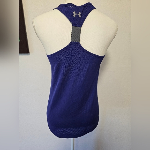 Under Armour Purple and Grey Mesh Running Razorback Tank Top Women's Size Small - Picture 5 of 7